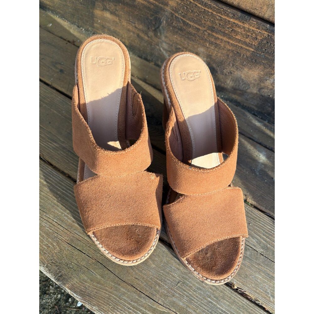 Ugg Celia Suede Slides in Chestnut Size Women's 7.5